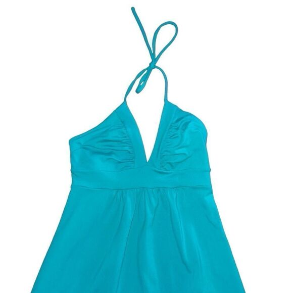 Susana Monaco Women's V Neck Tie Halter Neck Maxi Dress in St Tropez Size Small - Picture 4 of 9